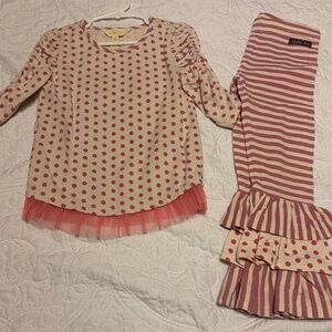 Size 4 Matilda Jane dots and stripes set